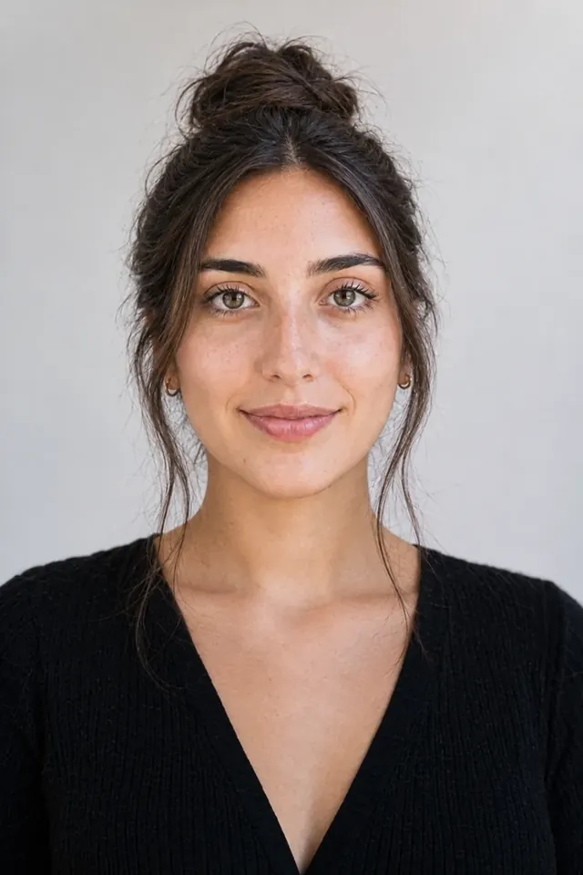 Messy Bun hairstyle example